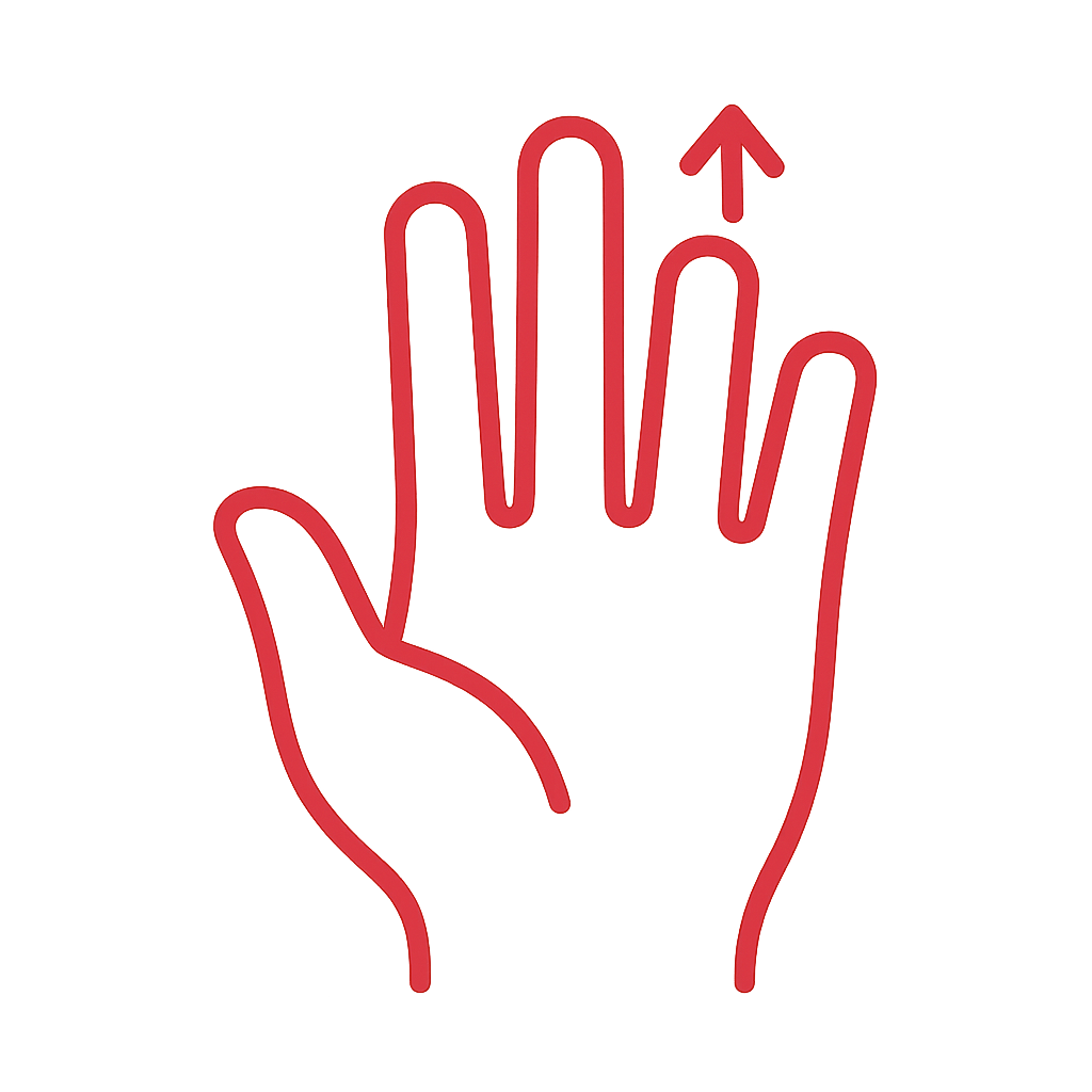 Hängenbleiben des Fingers Icon