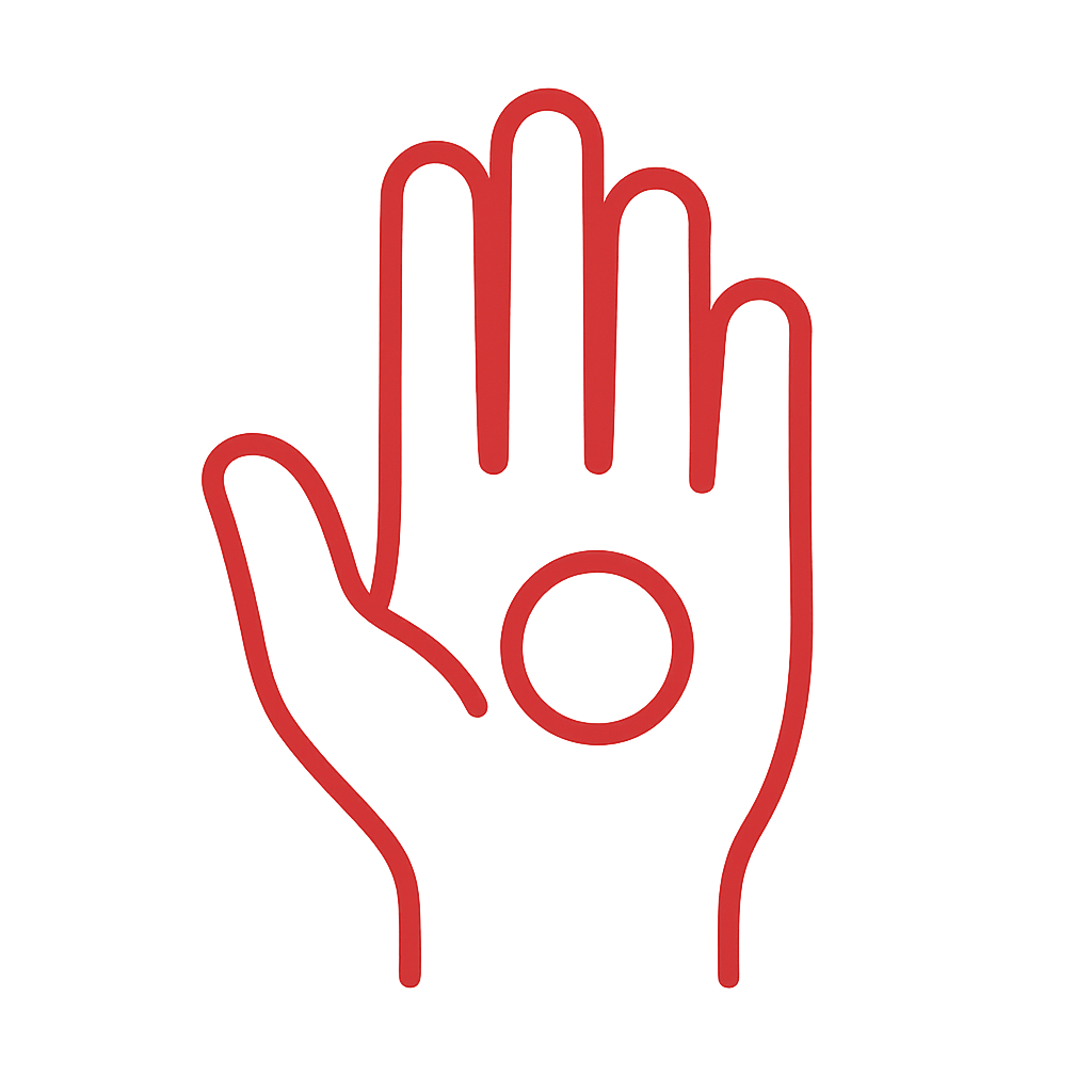 Knoten in der Handfläche Icon