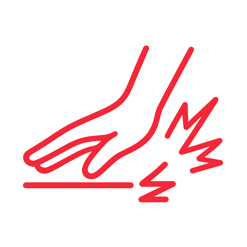 Schmerzen beim aufstützen Hand Icon