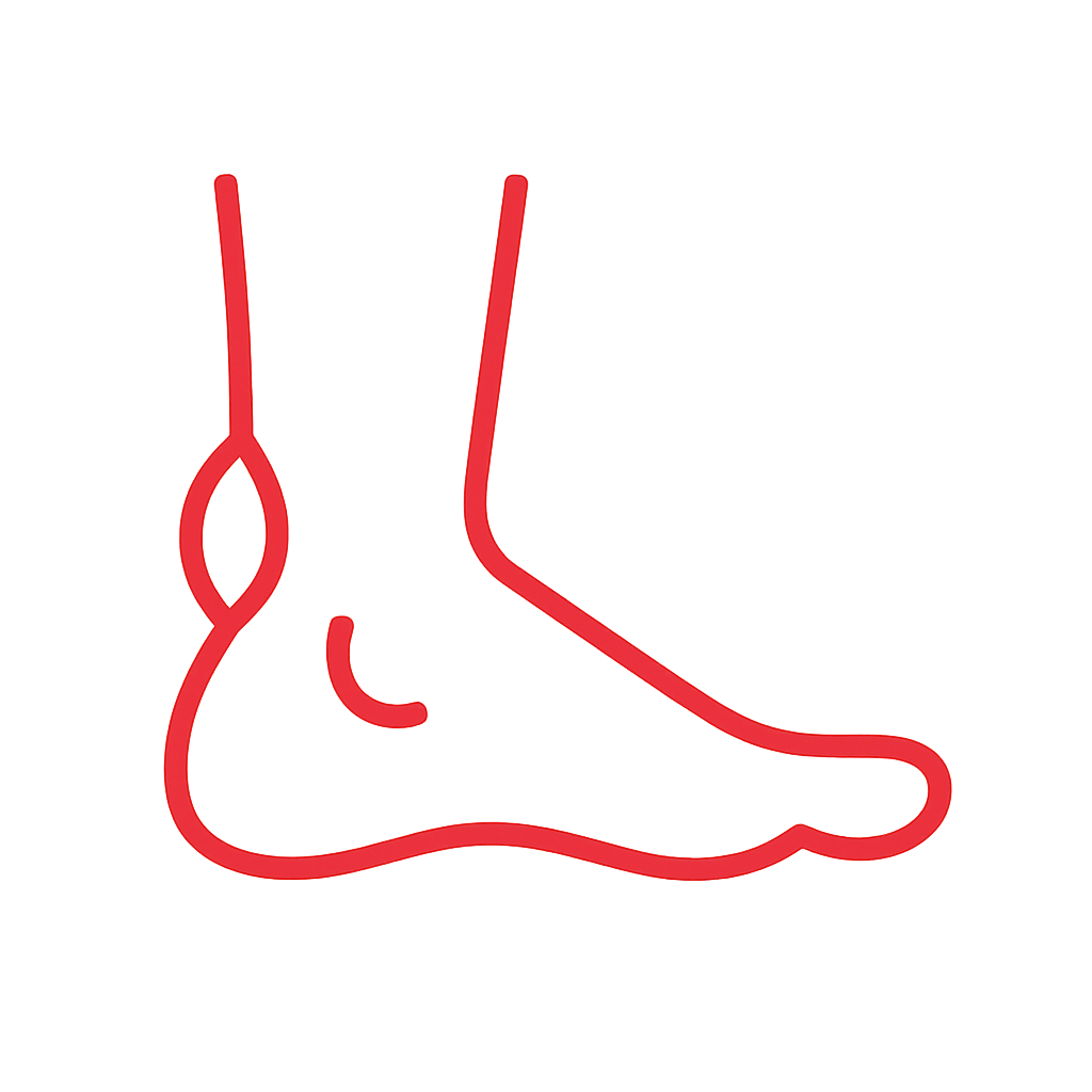 Schwellung Achillessehne Icon