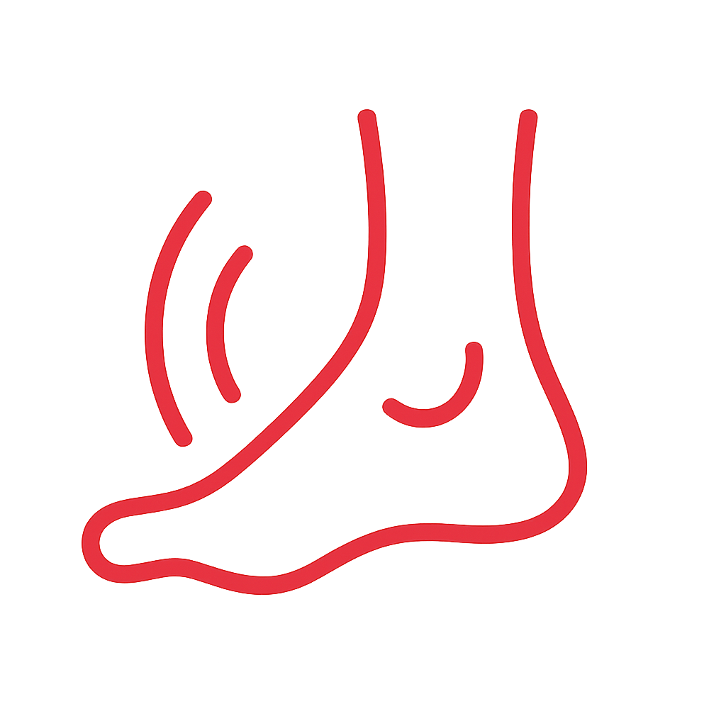 Schwellung Fuß Icon