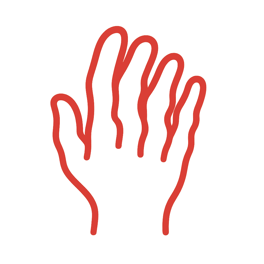 Verdickung Finger Icon