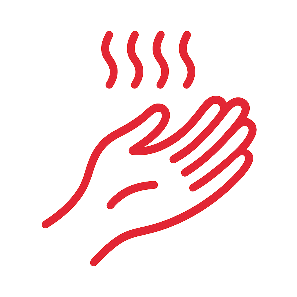 Brennen in der Handfläche Icon